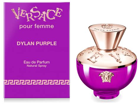 versace purple perfume model.